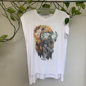 Buffalo Art Print Dolman Tee